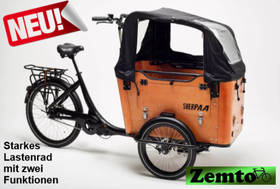 Elektro "AUTO" Lastenrad mit vielen Funktionen, 110 NM, 720 WH Akku, mit großem Schirm